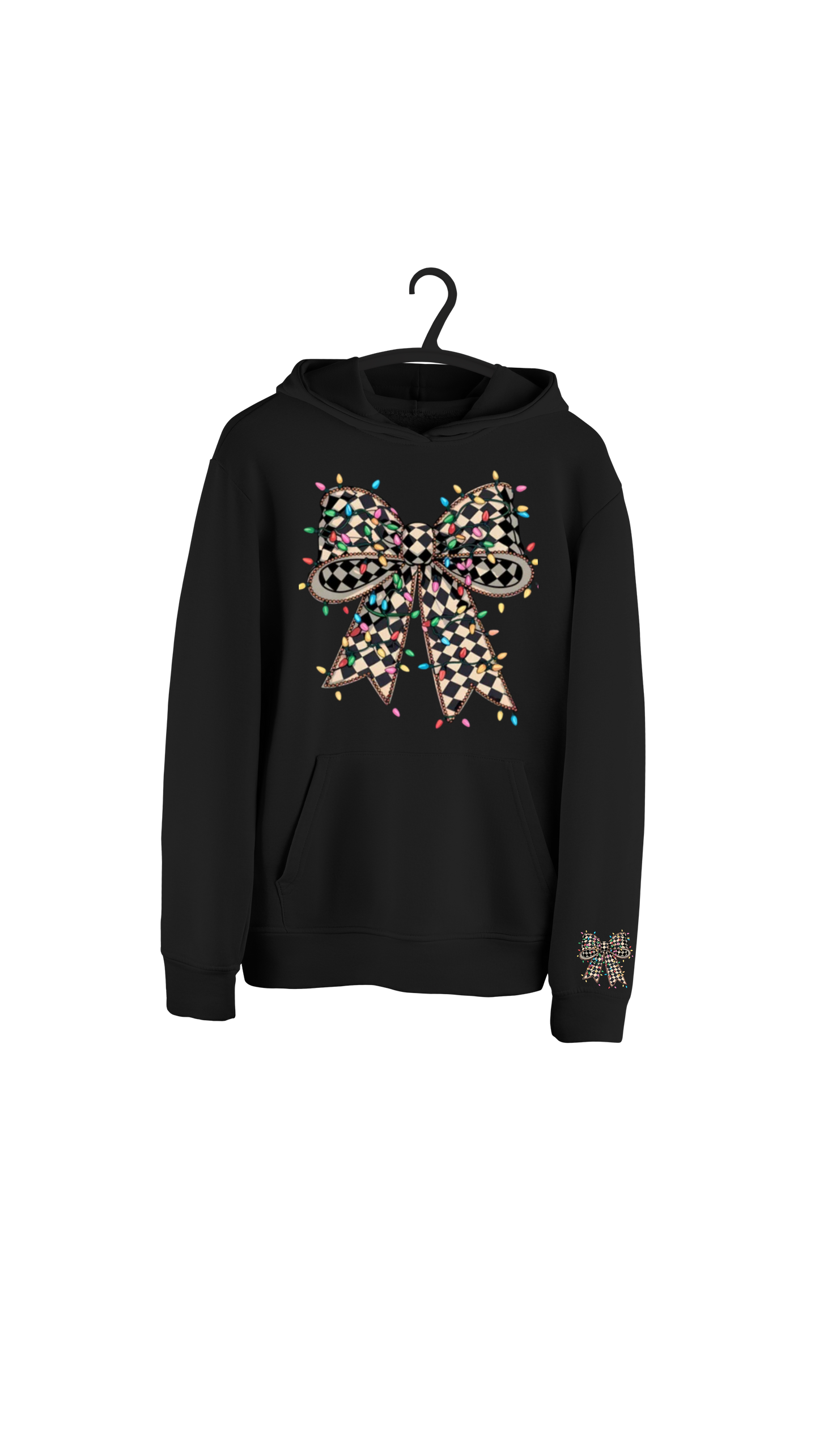Christmas Bow Hoodie; Women Hoodie, Christmas Family Hoodie, Christmas Shirt, Christmas Matching Hoodie