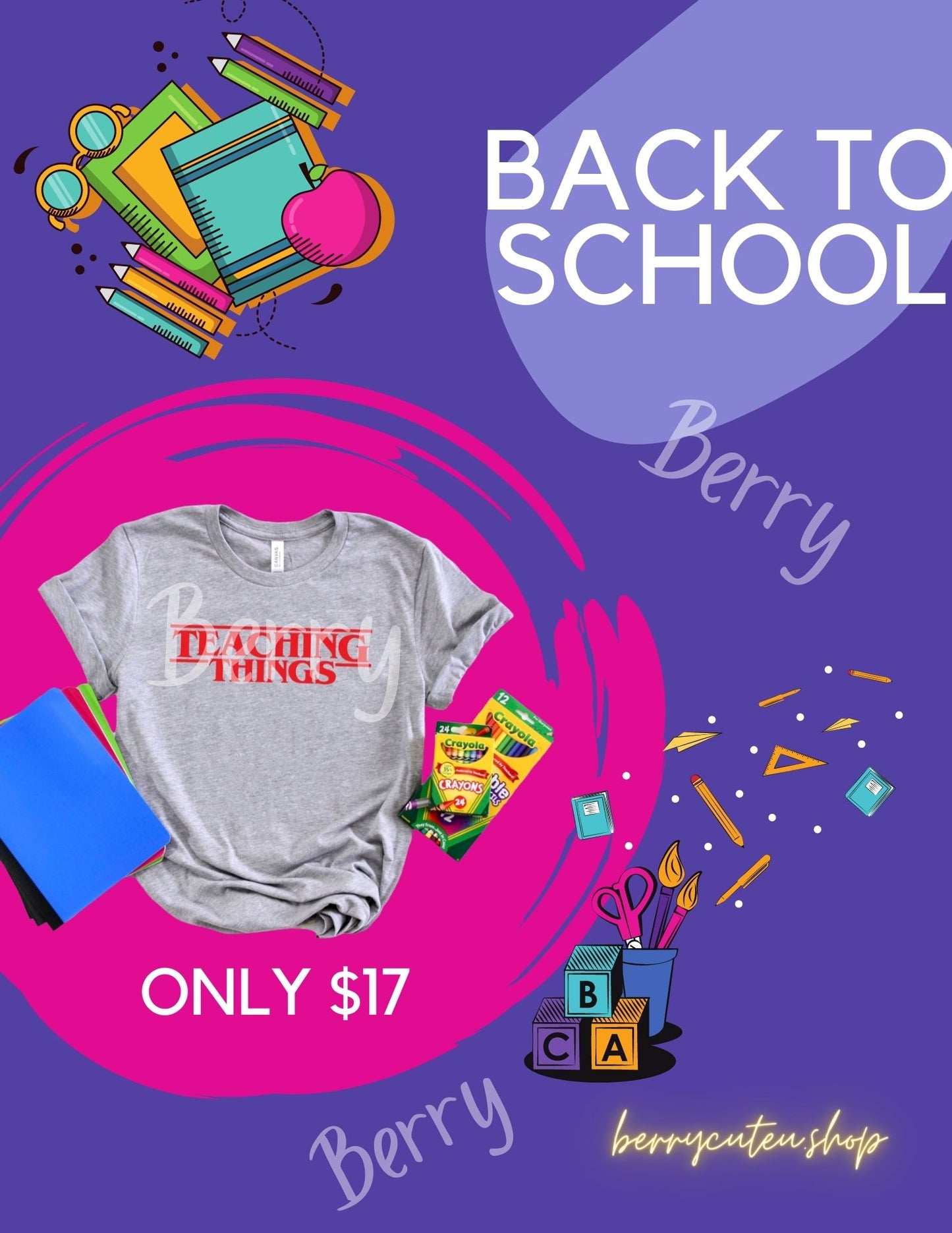 Teacher Things Tee, Teacher Shirts, Back to School t-shirt