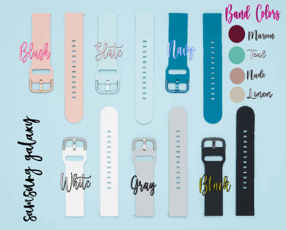 Personalized Watch Band 20 & 22MM compatible with Samsung Watches and more