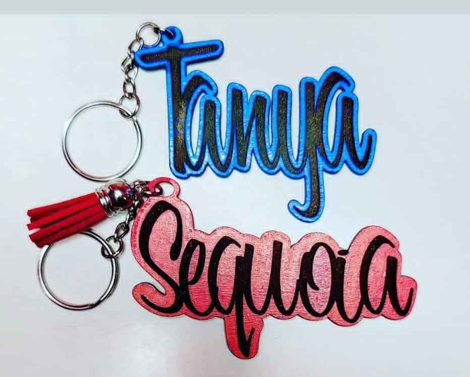 Wooden Keychain Personalized