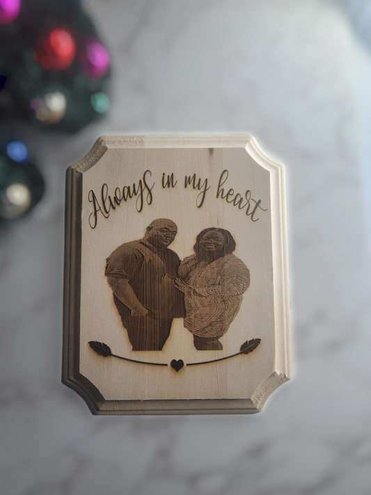 Custom Plaque With Your Photograph, Custom Memorial Sign, Pet Memorial, Wood Burned Sign, Engraved Sign, Memorial Plaque